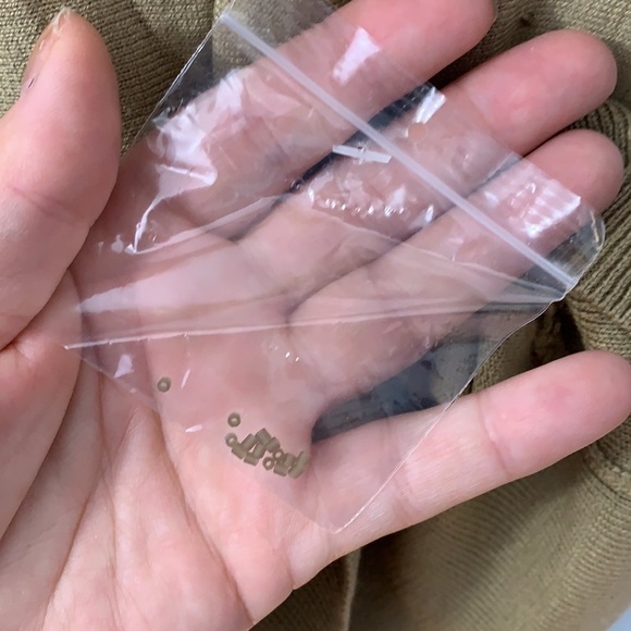 Talbots | NWT Tan Brown Silk Cotton Lightweight Beaded V-Neck Pullover Sweater S - Picture 6 of 17